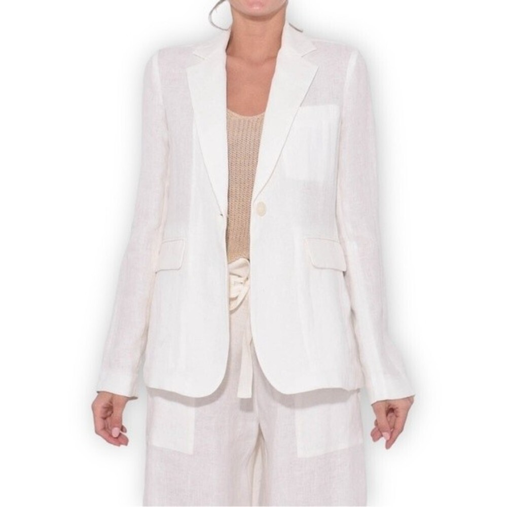 Nili Lotan Linen Blazer Jacket